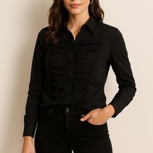 Willi Smith Black Button Down Shirt
